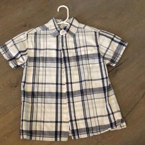 Blue plaid shirt - Boys size Medium